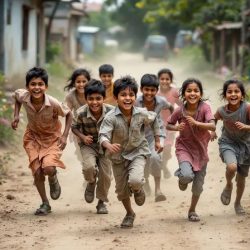 Pure Joy — Bangladeshi Children Playing Together in Harmony”